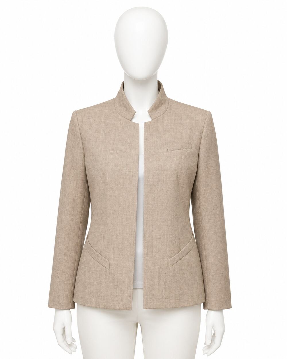 vintage Pendleton Women’s Wool Blazer Size 18 Beige Made USA Virgin Wool Jacket